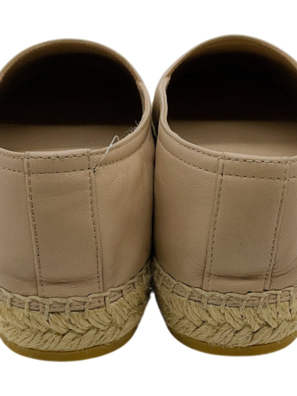 Yves Saint Laurent Rose Poudre Leather Flat Espadrilles - Picture 6 of 9